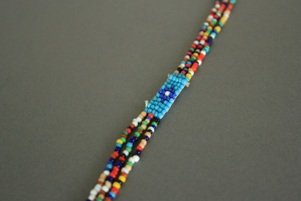 Yei figure beaded tribal necklace 