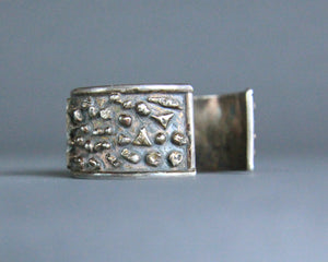 70s modern Zuni inlay cuff signed 